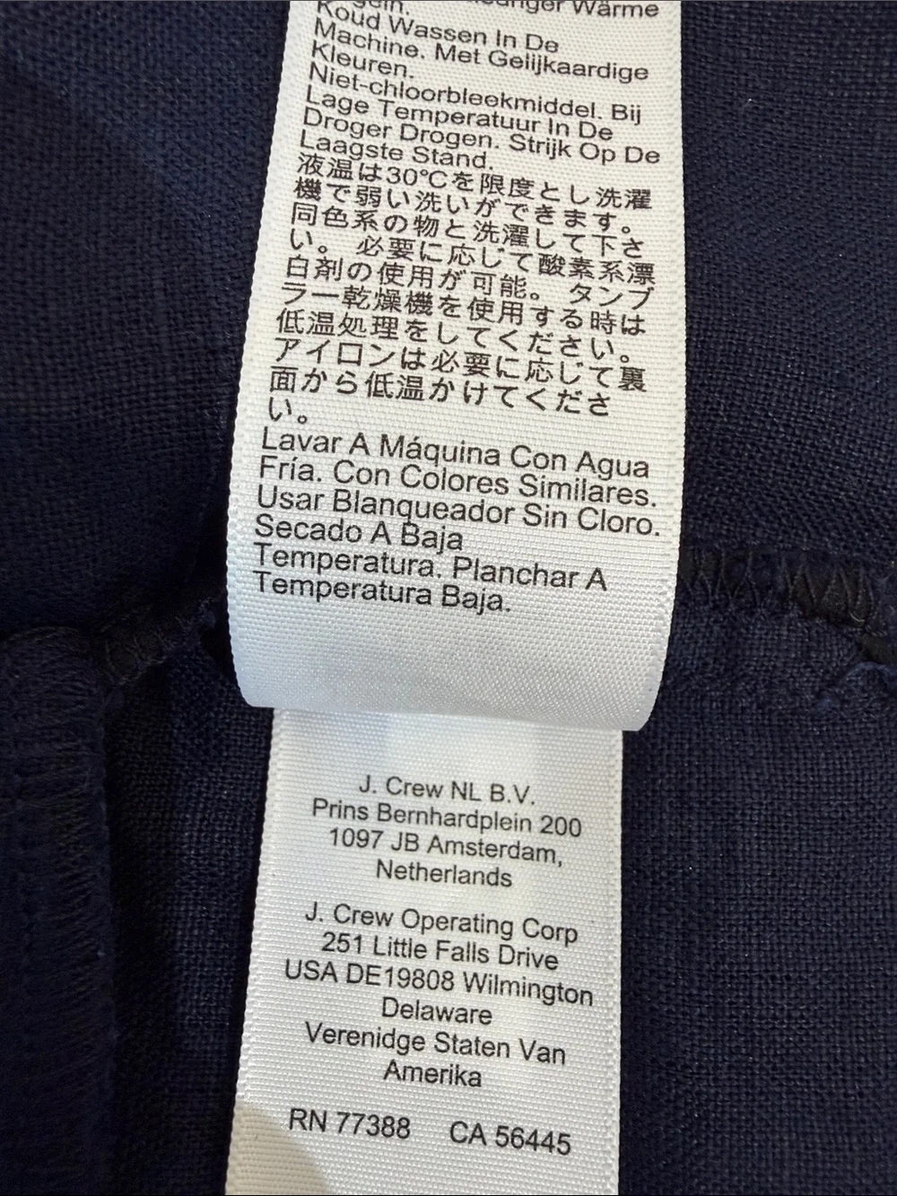 J. Crew Capitaine Dress Size S Navy Blue 100% Linen